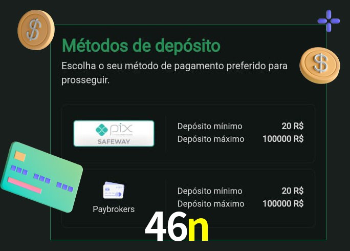 O cassino 46n oferece uma grande variedade de métodos de pagamento